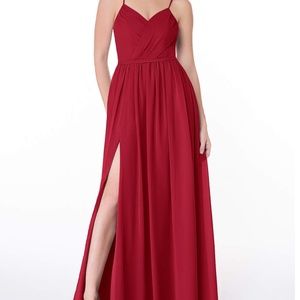 NWT Azazie Cora Gown in Red